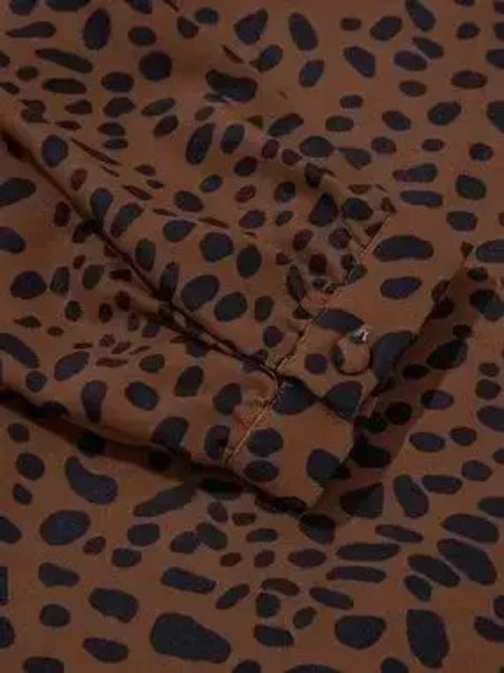 Leopard Print Ruffled Puff Sleeve Blouse - Picture 6 of 8